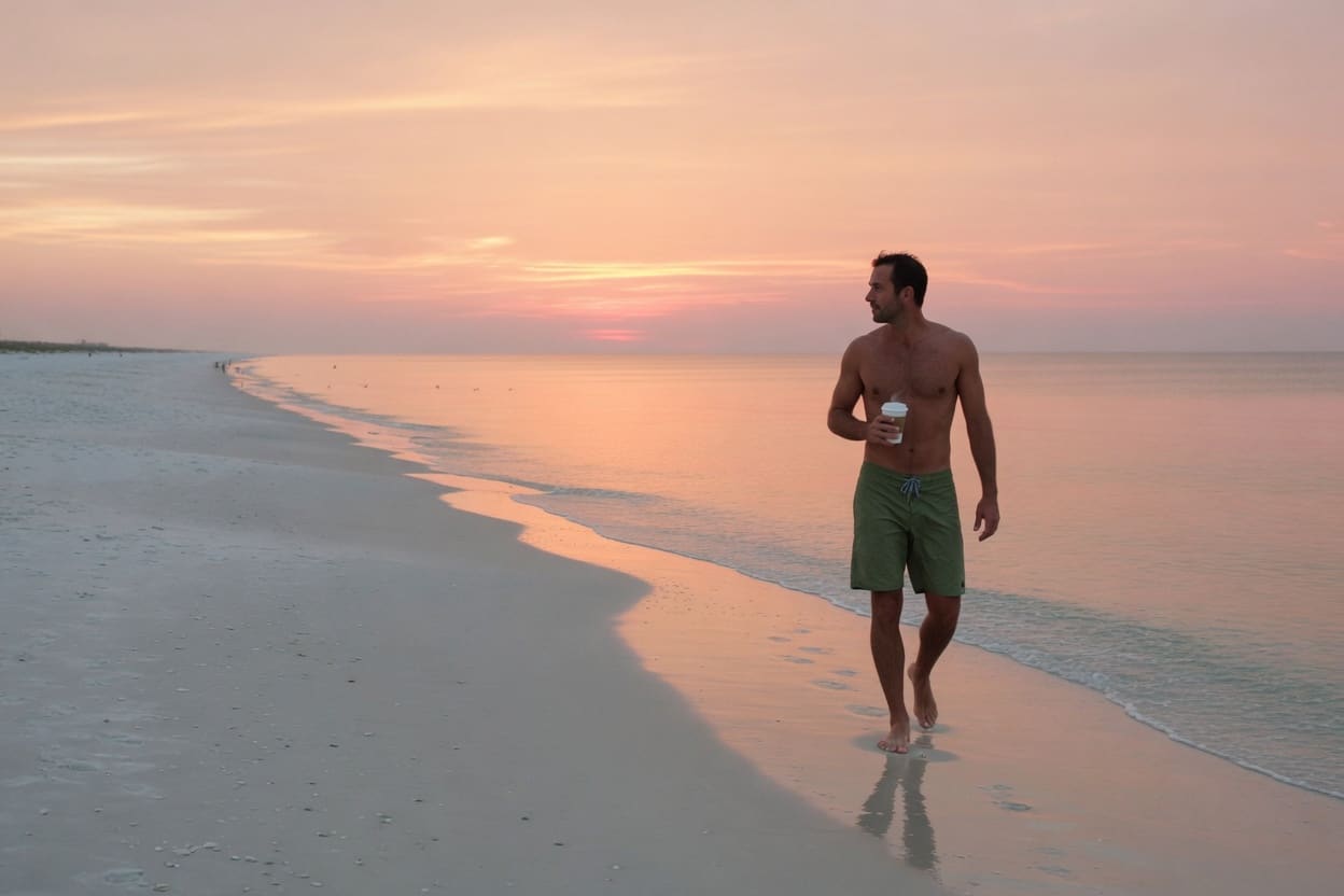 Sand in the Coffee, Vol. 57: the beach after the lights go out — daily from The Drift, Perdido Key OG